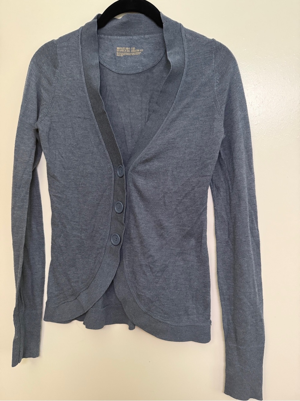 Mossimo Supply Co. Dusty Blue Button-Front Cardigan